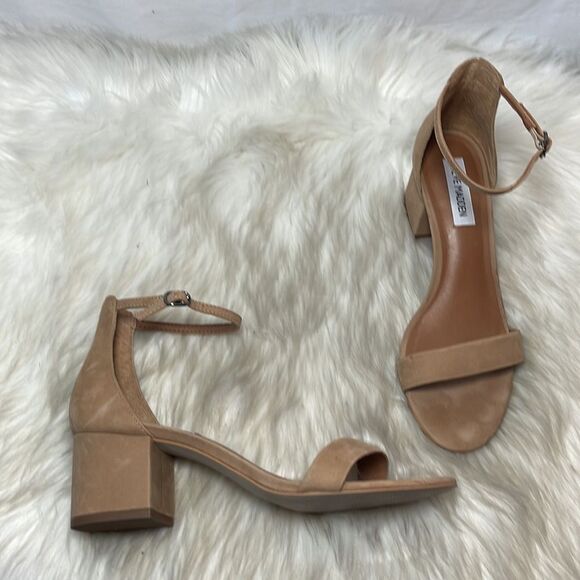 Steve Madden Irenee Tan Suede Ankle Strap Sandals Sz 8 - Picture 2 of 8